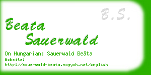 beata sauerwald business card